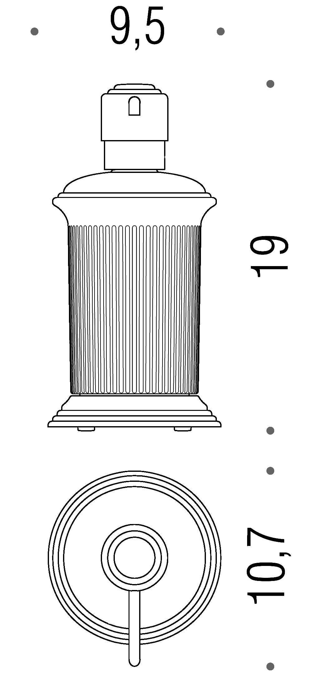 Colombo Hermitage B9336 Диспенсер для жидкого мыла настольный (хром)