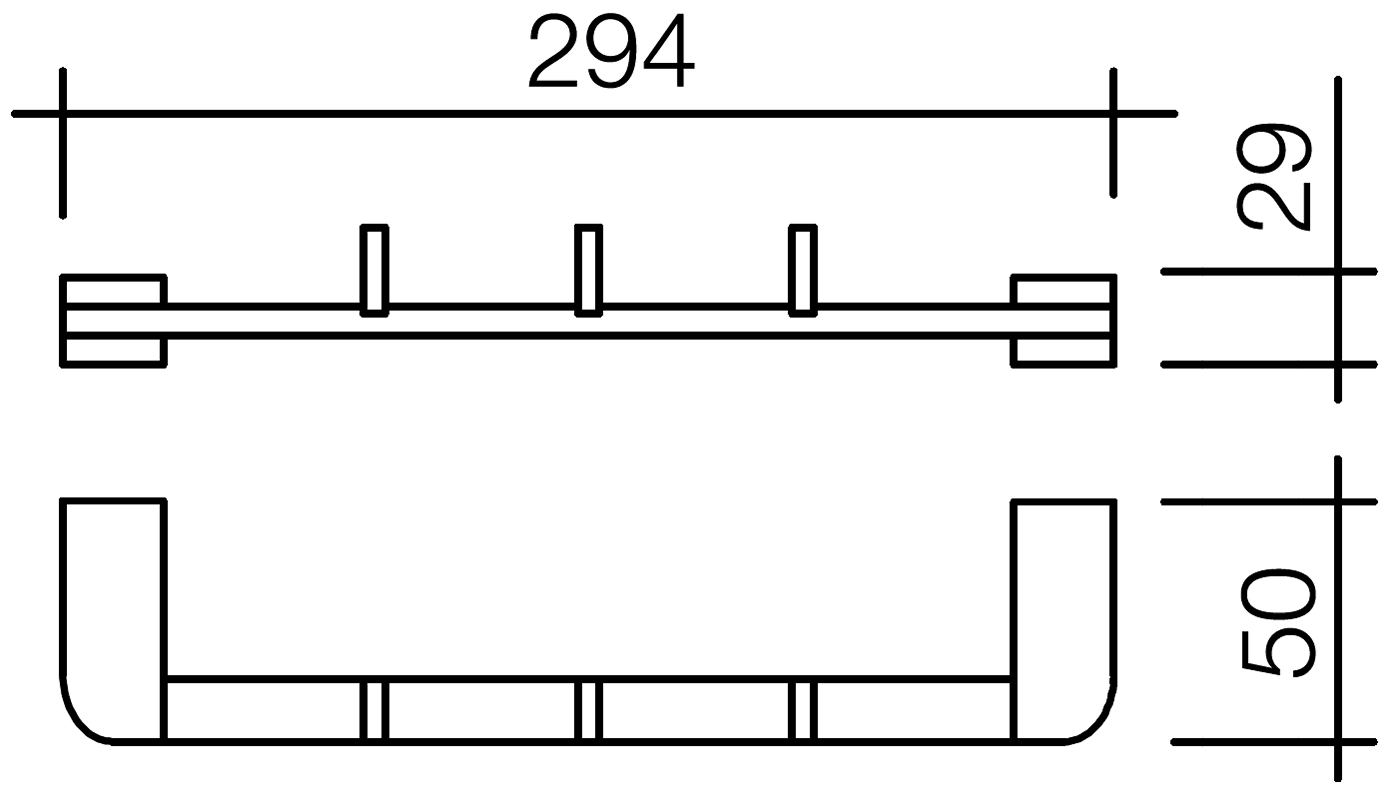 Schein Allom 221*3B Планка 3 крючка