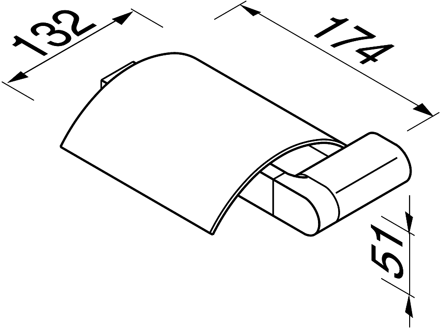 Geesa Wynk 914508-02-L Держатель туалетной бумаги с крышкой (левый)