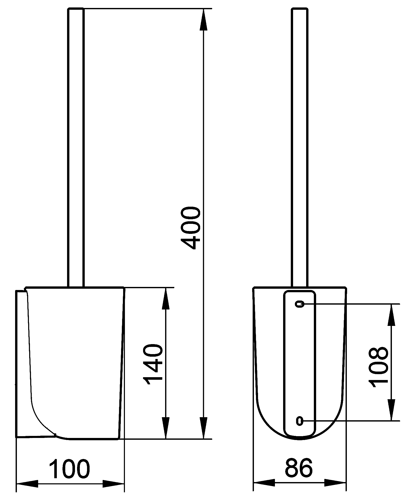 KEUCO Elegance 11669 019000 Ёршик настенный