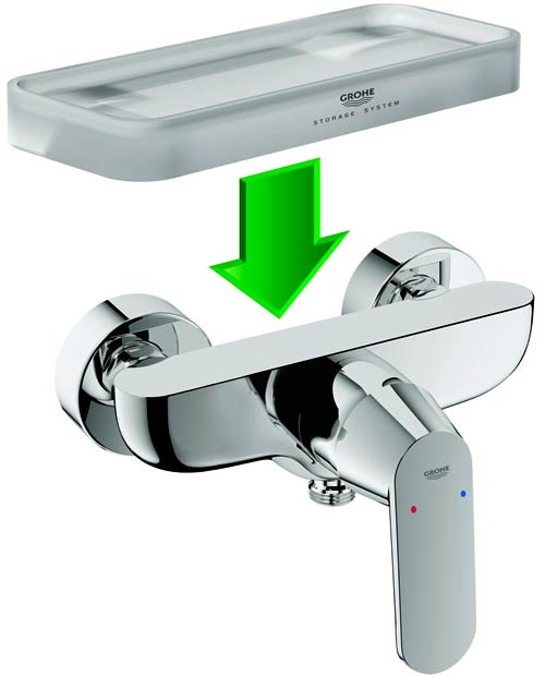 Grohe 18349 000  Пластиковая полочка (для 32847/33569)