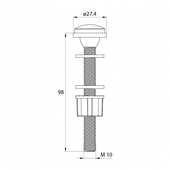 IDDIS F012400-02K Арматура для унитаза (нижний подвод 1/2")