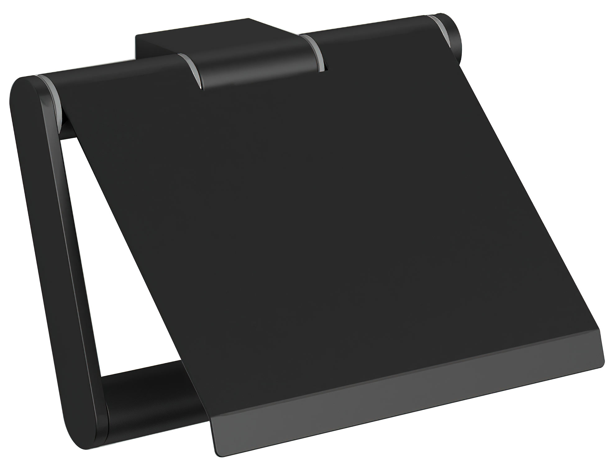 Langberger Black Edition 28041A-BP Держатель туалетной бумаги с крышкой (чёрный)