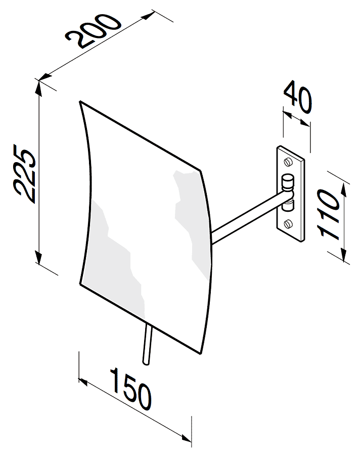 Geesa Mirror 911083 Косметическое зеркало 150x225 настенное 3X