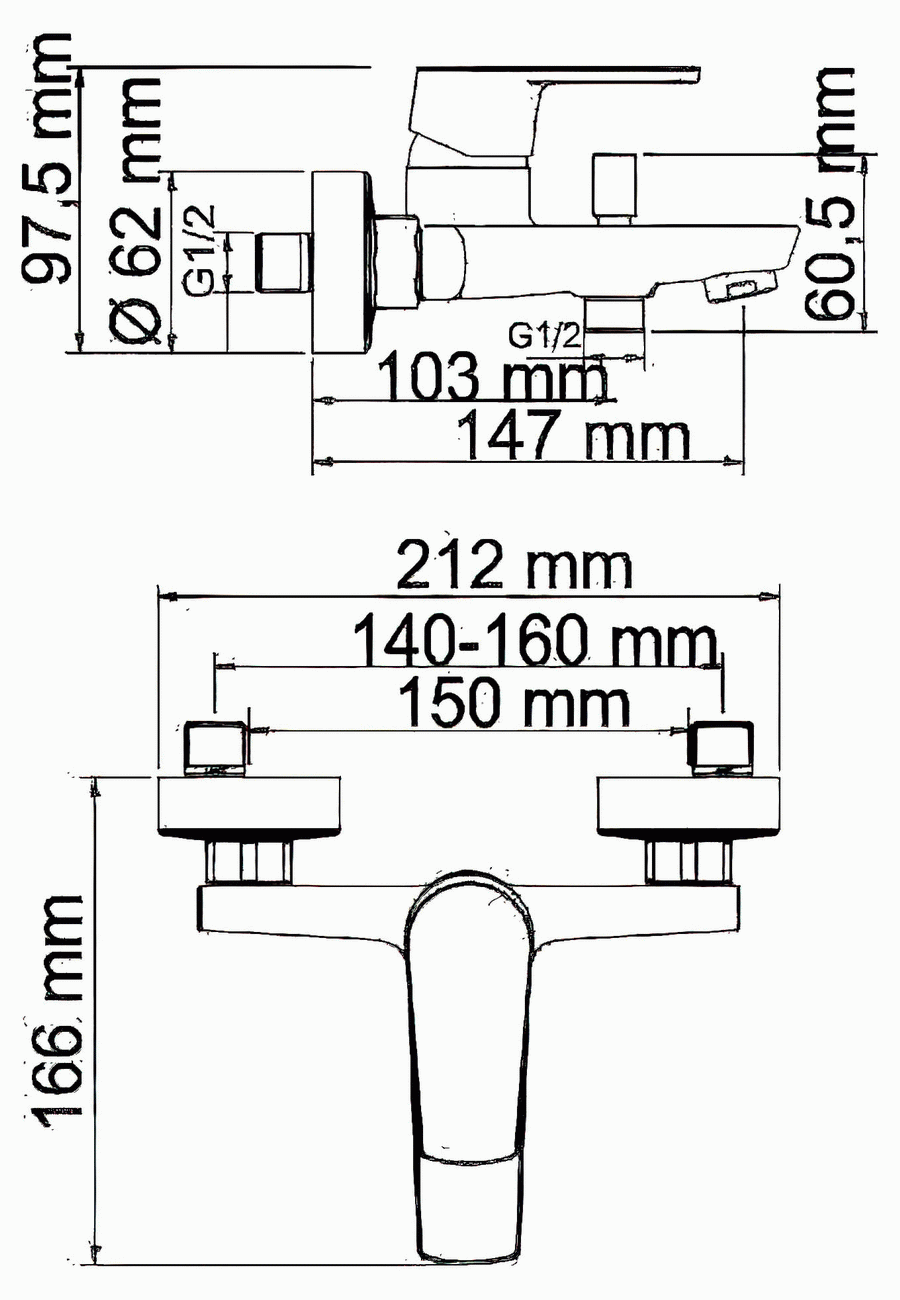 WasserKraft Dill 6101 Смеситель для ванны