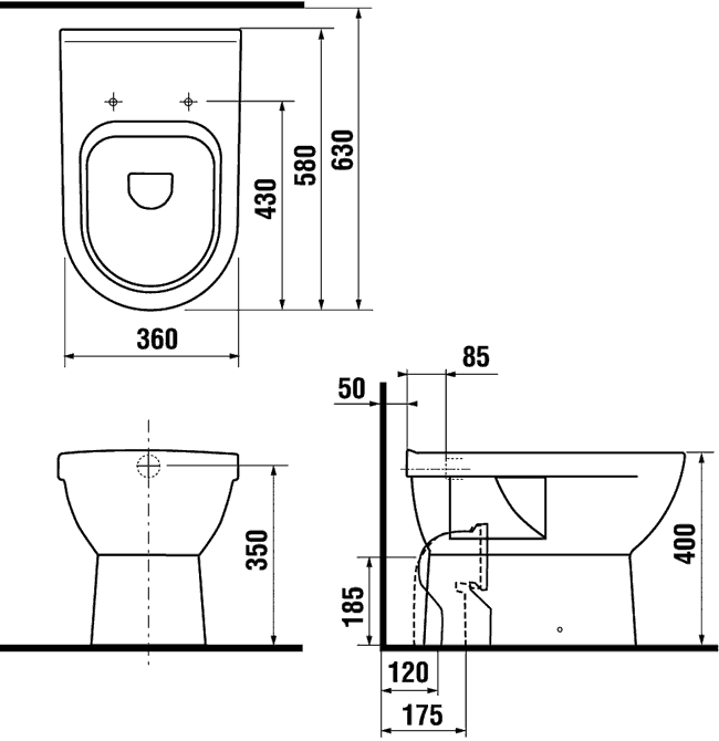 Jika MIO 2571.6/9271.2  Унитаз напольный (без бачка) с сидением и крышкой SoftClose