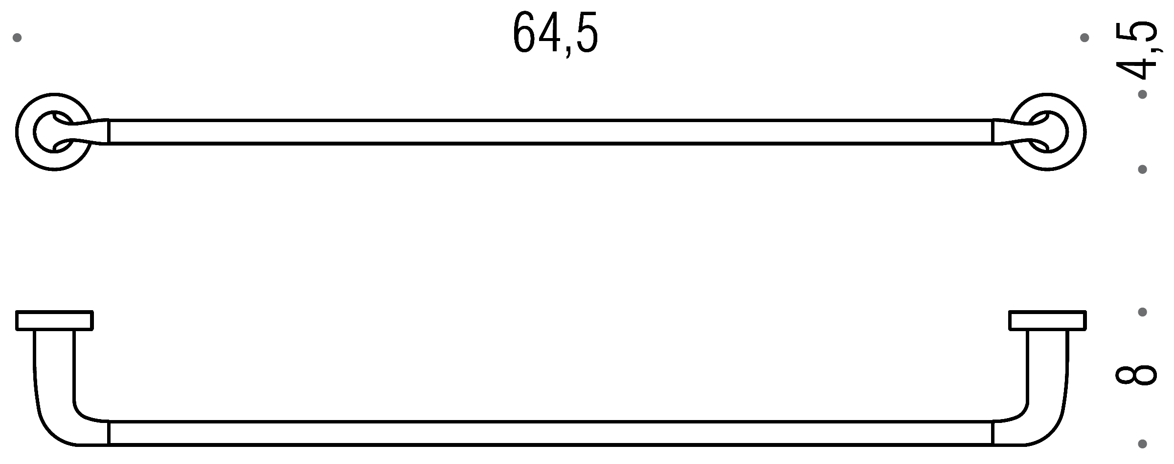 Colombo Basic B2711 Полотенцедержатель 64 см