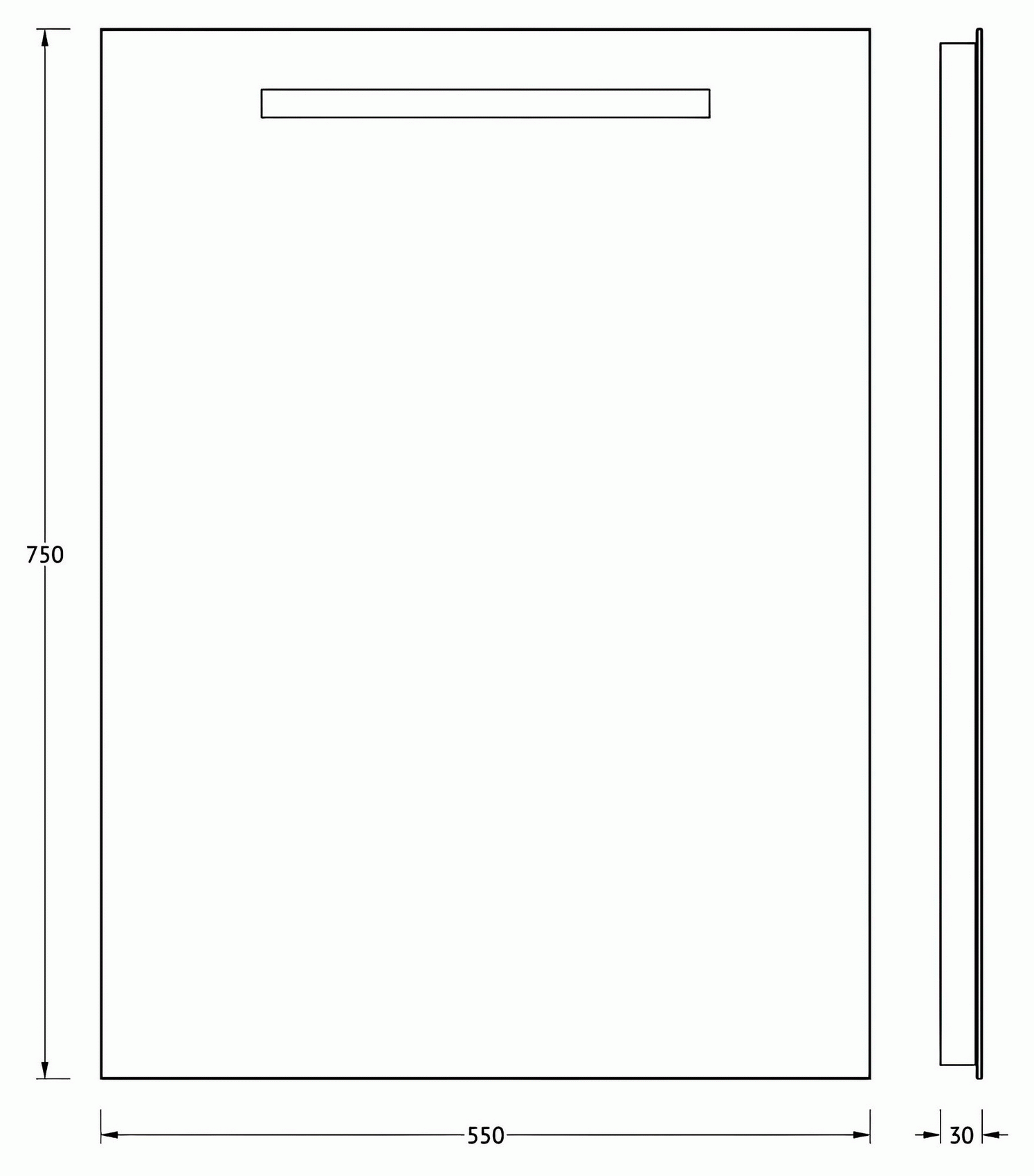 Evoform Lumline BY2002 Зеркало со встроенным LUM-светильником 55x75