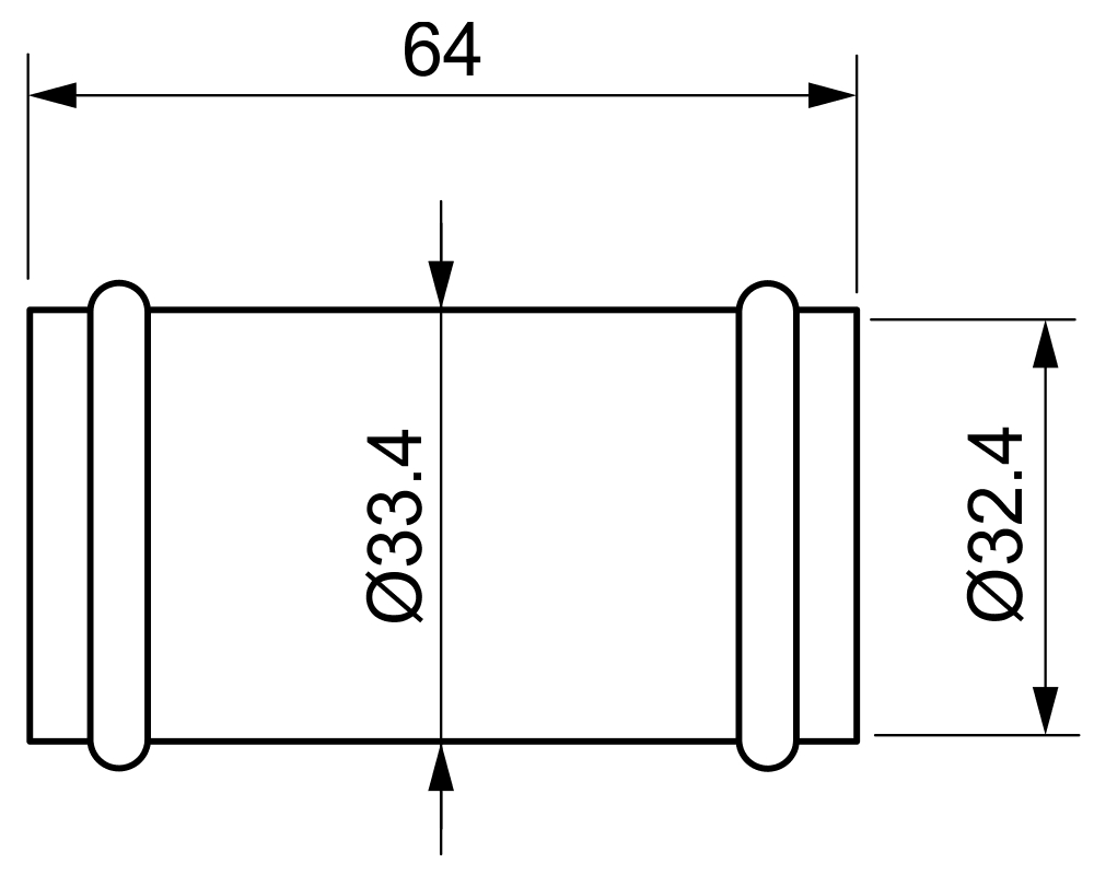 Remer 154 32 Муфта Ø32 (хром)