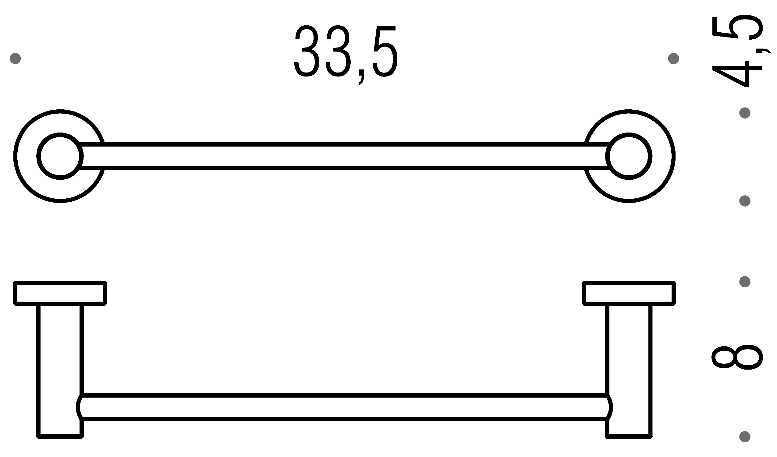 Colombo Plus W4909 Полотенцедержатель 33.5 см (хром)