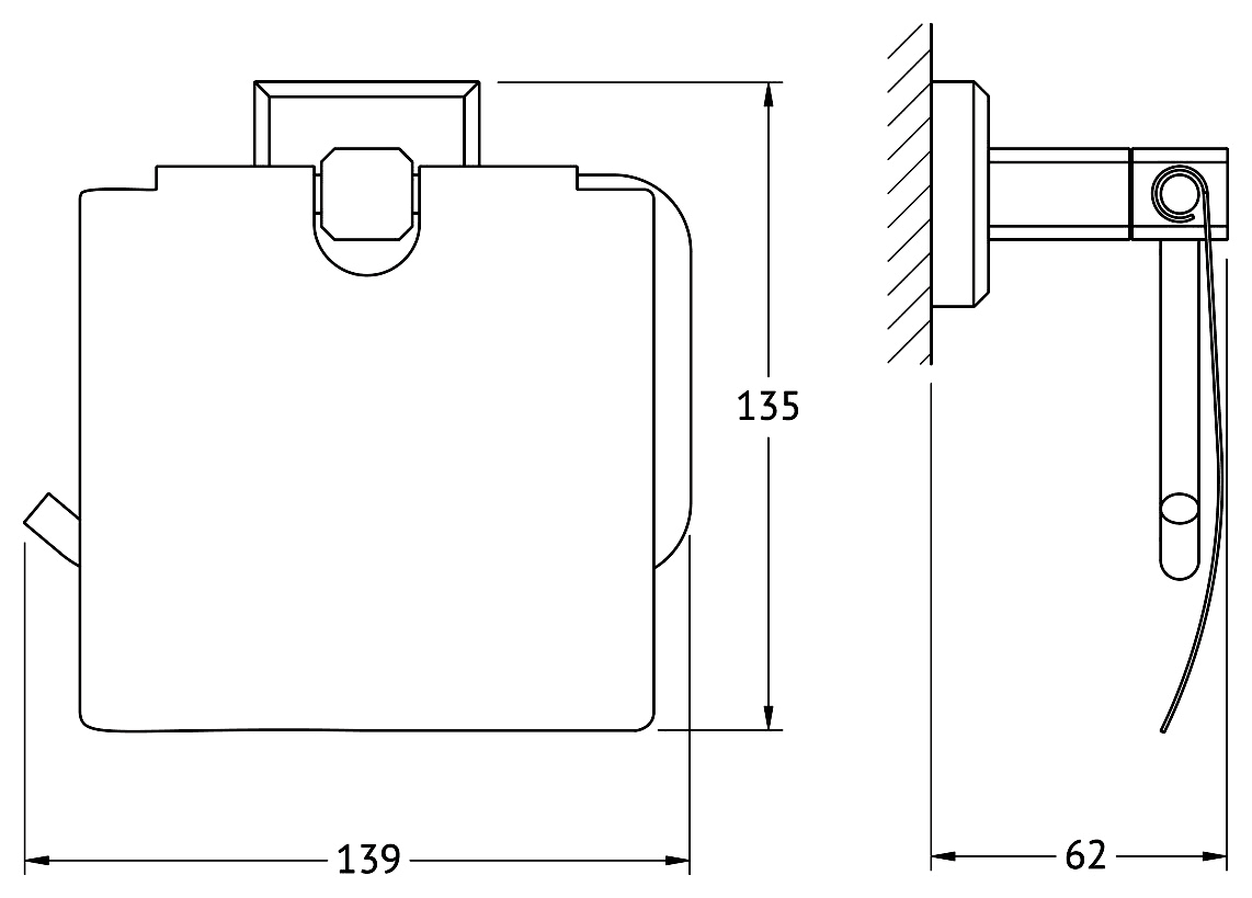 Artwelle Hagel 9926 Держатель туалетной бумаги с крышкой (хром)