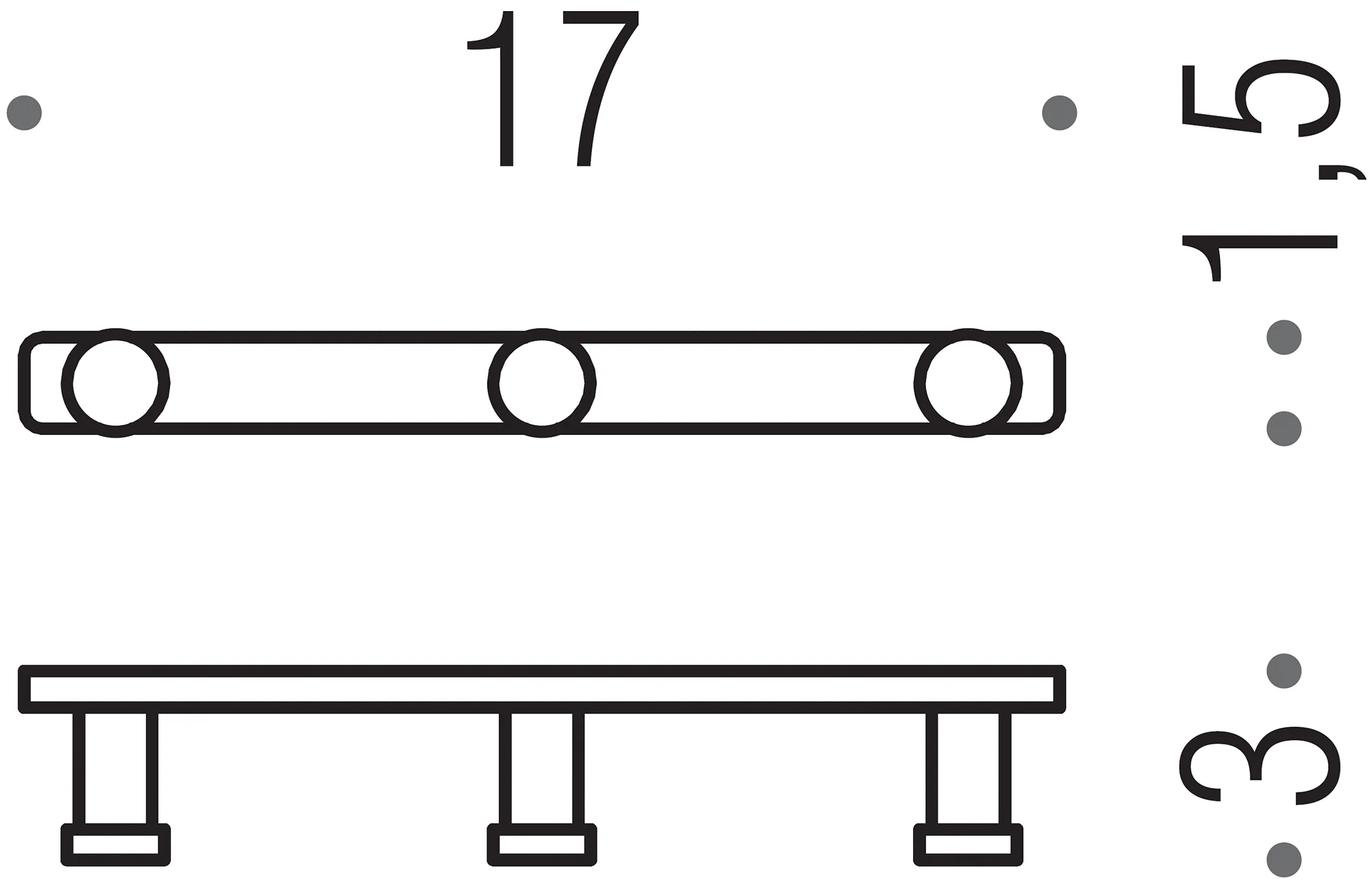 Colombo Time W4257 Планка с 3-мя крючками