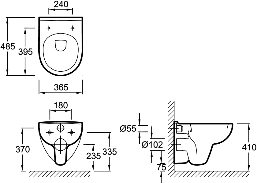 Jacob Delafon Odeon UP E4705-00/E70011-00  Унитаз подвесной с сидением и крышкой SoftClose