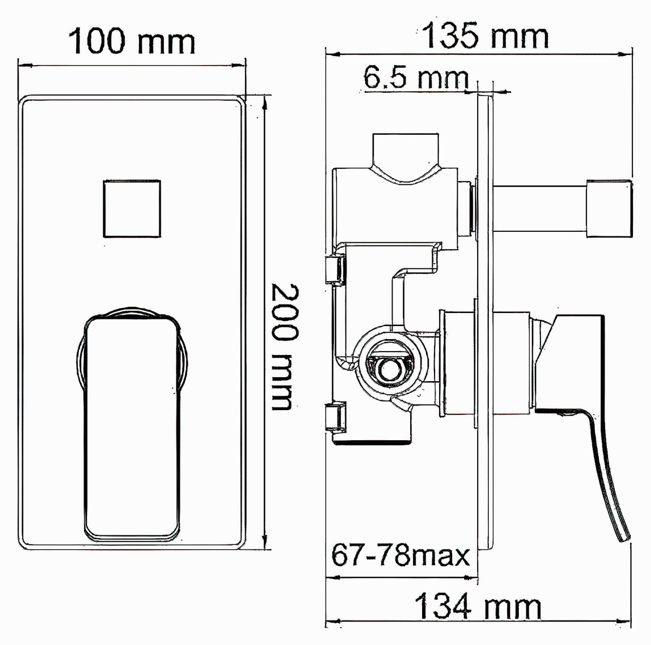 WasserKraft Aller 10641 Встраиваемый смеситель для ванны