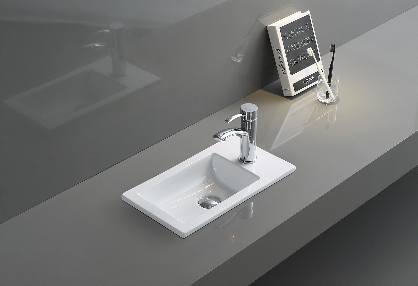 CeramaLux 9032C Встраиваемая раковина 455x255