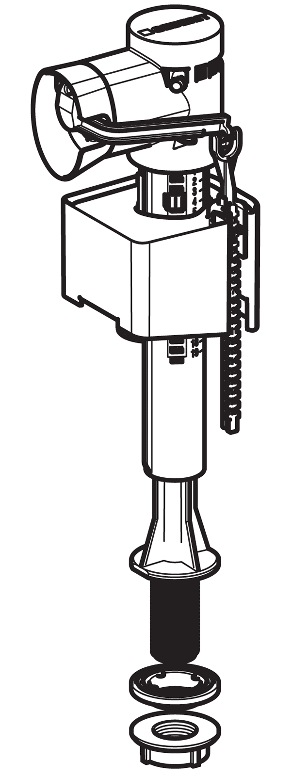 Geberit Type340 136.726.00.1 Наборное устройство для унитаза (нижний подвод 1/2")