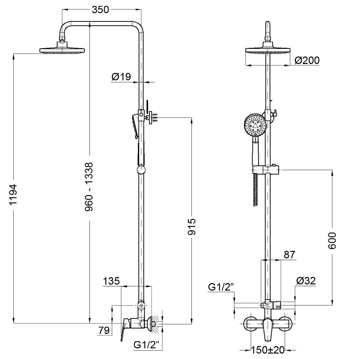 Mofem Zenit 153-1901-01 Душевая система со смесителем