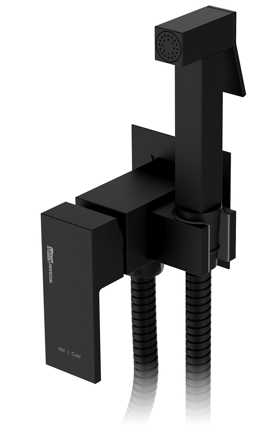 WasserKraft A71638 Встраиваемый смеситель с гигиеническим душем (чёрный)