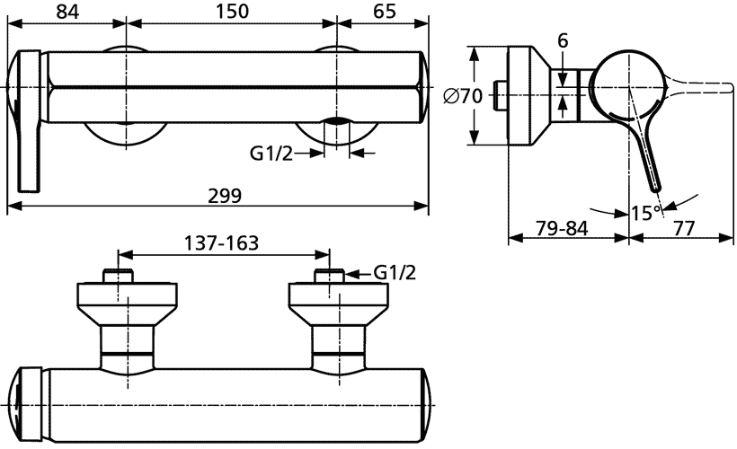 Ideal Standard Melange A4269AA  Смеситель душевой