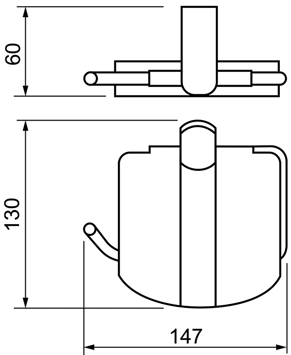 WasserKraft Berkel K-6825  Держатель туалетной бумаги с крышкой