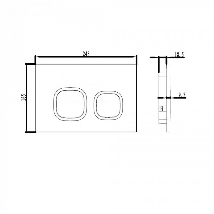 IDDIS Unifix UNI40MWi77 Кнопка смыва для унитаза (Белый)