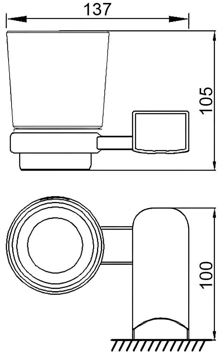 RUSH Thira TR36310 Стакан настенный