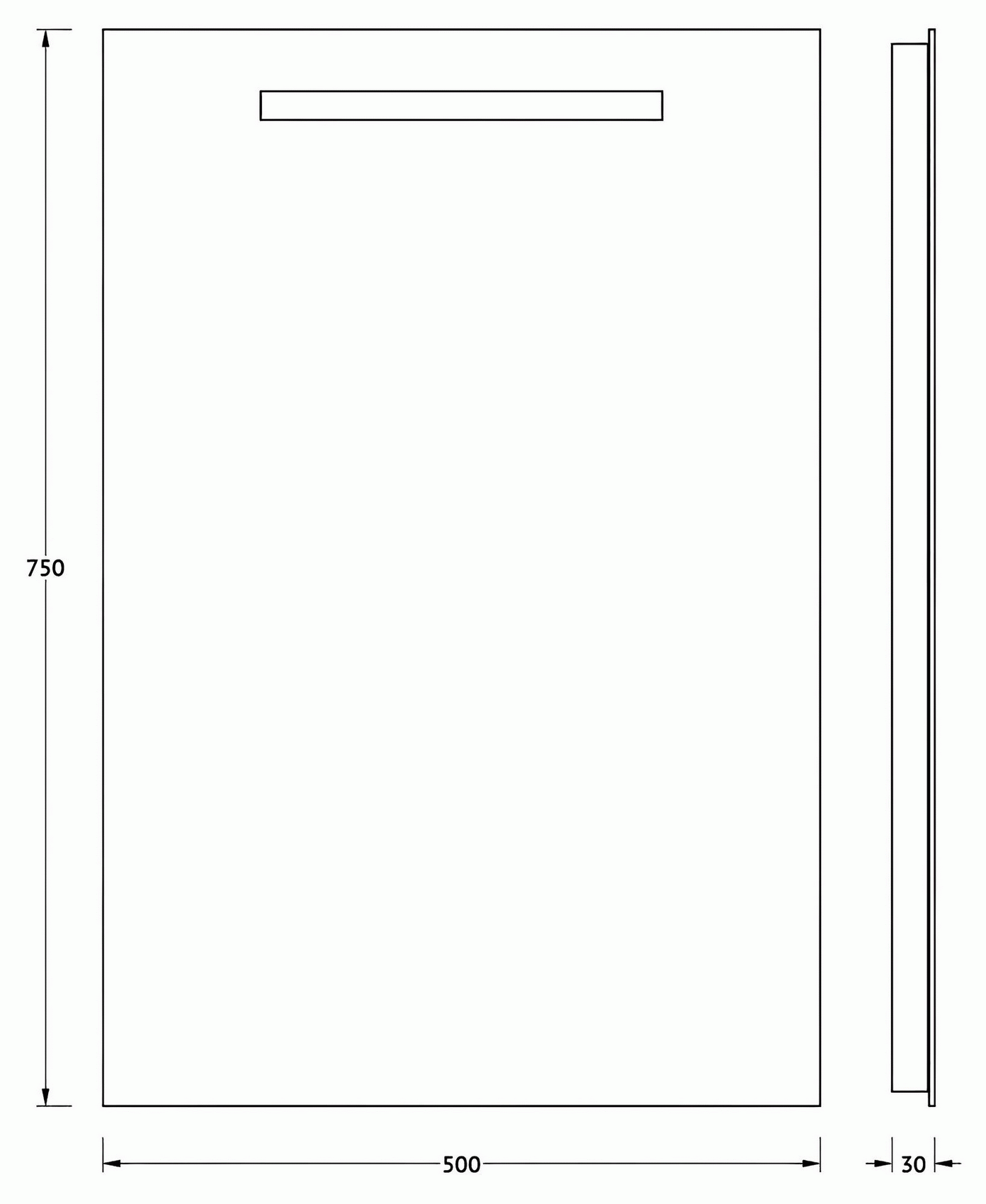 Evoform Ledline BY2101 Зеркало 50x75 с LED-светильником