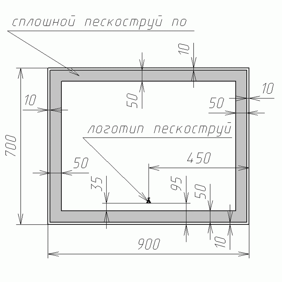 Alvaro Banos Barcelona Зеркало 900x700 c LED подсветкой