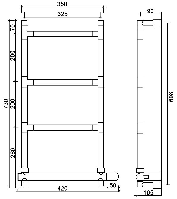 Margaroli Sereno 582/420 BOX CR  Электрический полотенцесушитель (хром)