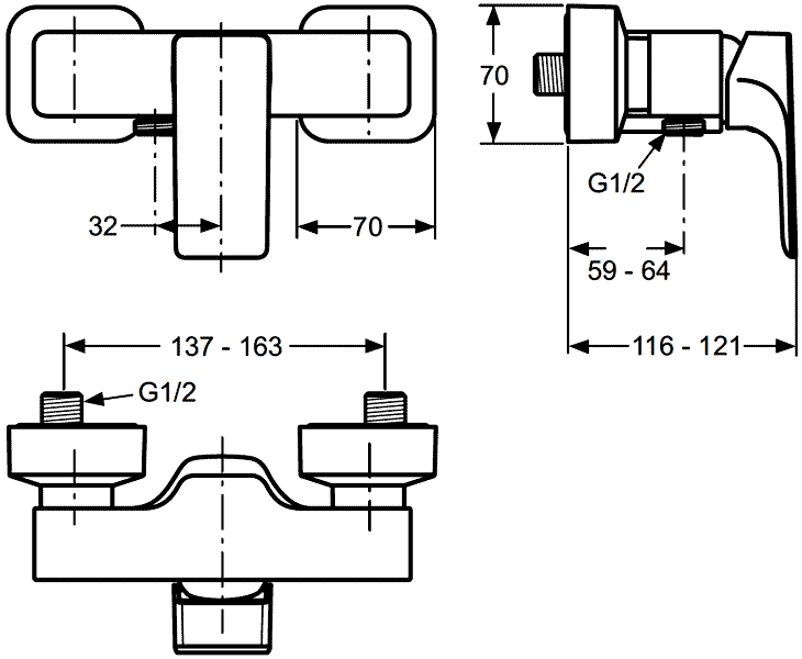 Ideal Standard Strada A5846AA  Смеситель душевой