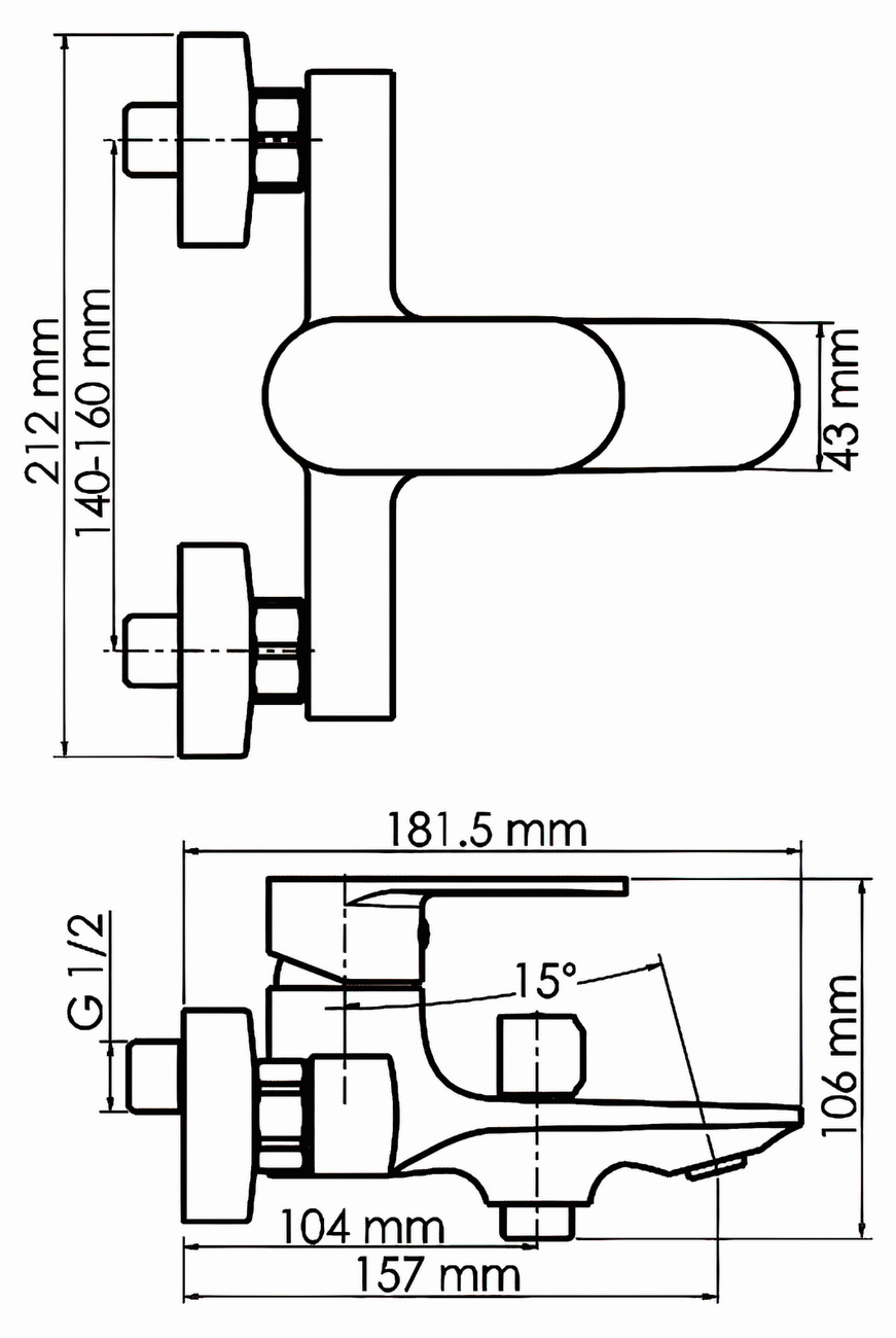 WasserKraft Mindel 8501 Смеситель для ванны