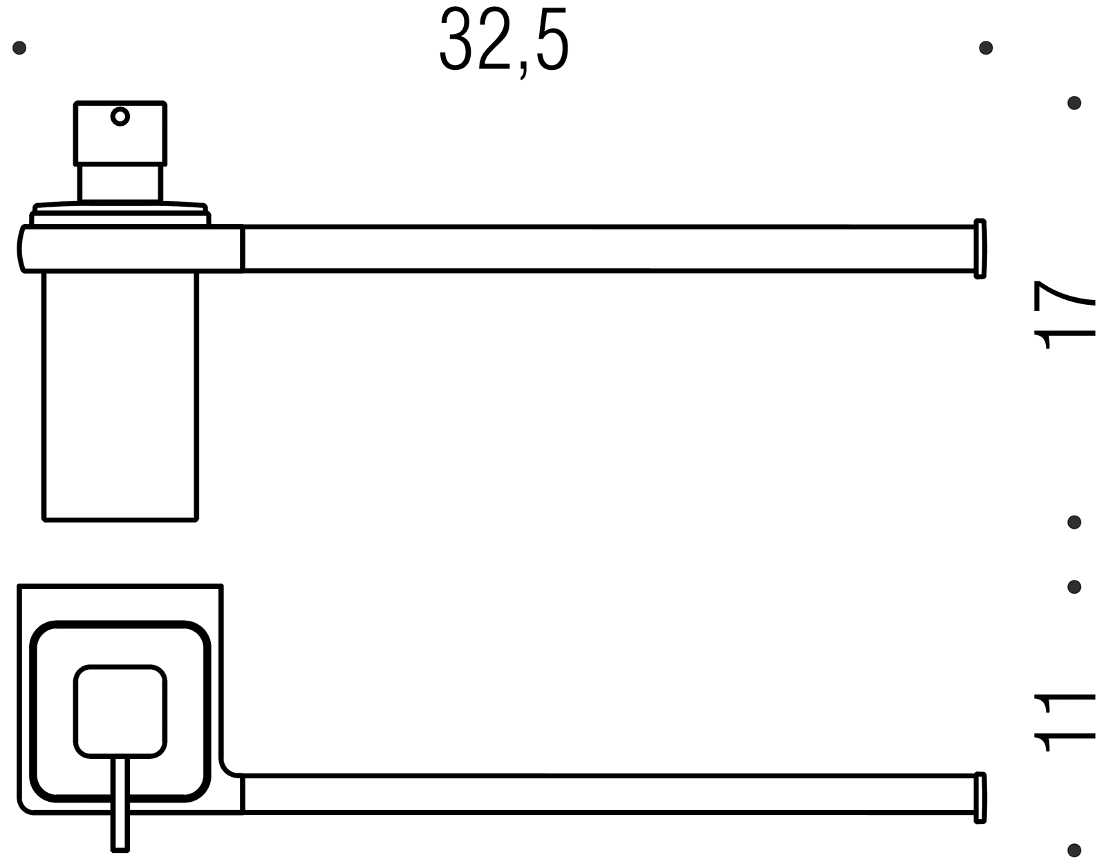 Colombo lulu B6274 Полотенцедержатель 32 см с диспенсером (хром)