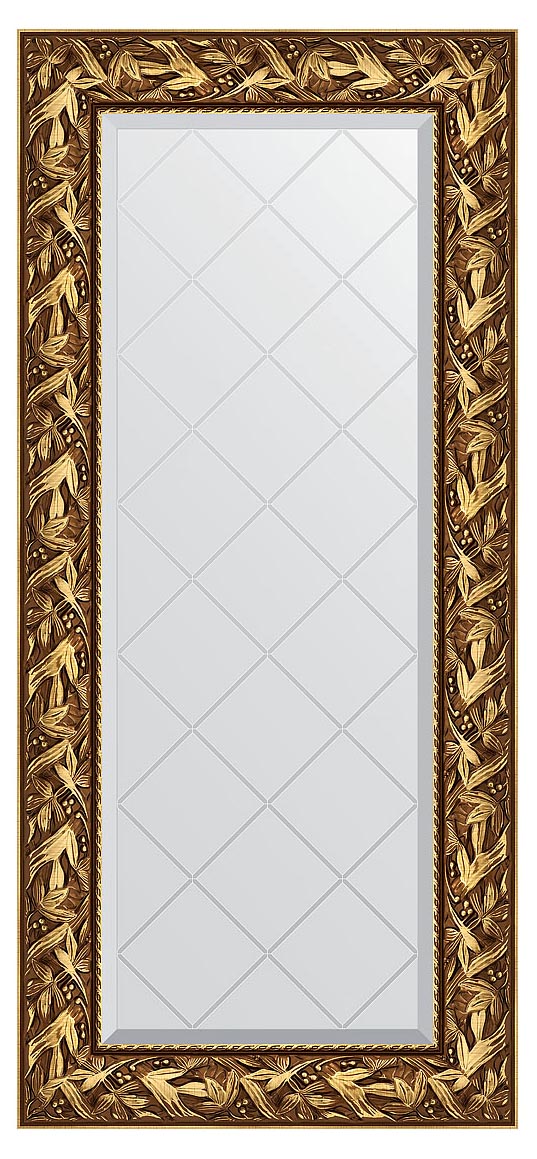 Evoform Exclusive-G BY4070 Зеркало с гравировкой в багетной раме 59x128