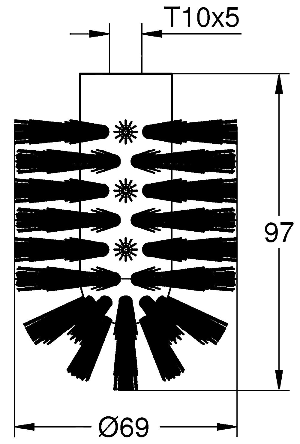 Grohe Essentials 40791 KS1 Ёршик чёрный (запасная часть без ручки)