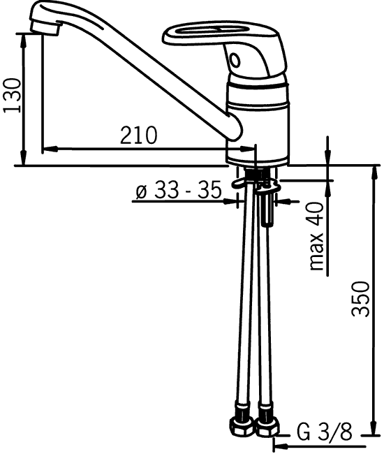 ORAS Safira 1030F  Смеситель кухонный