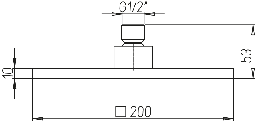 Paini 50CR759TCASQE Верхний душ 200x200 мм (пластик)