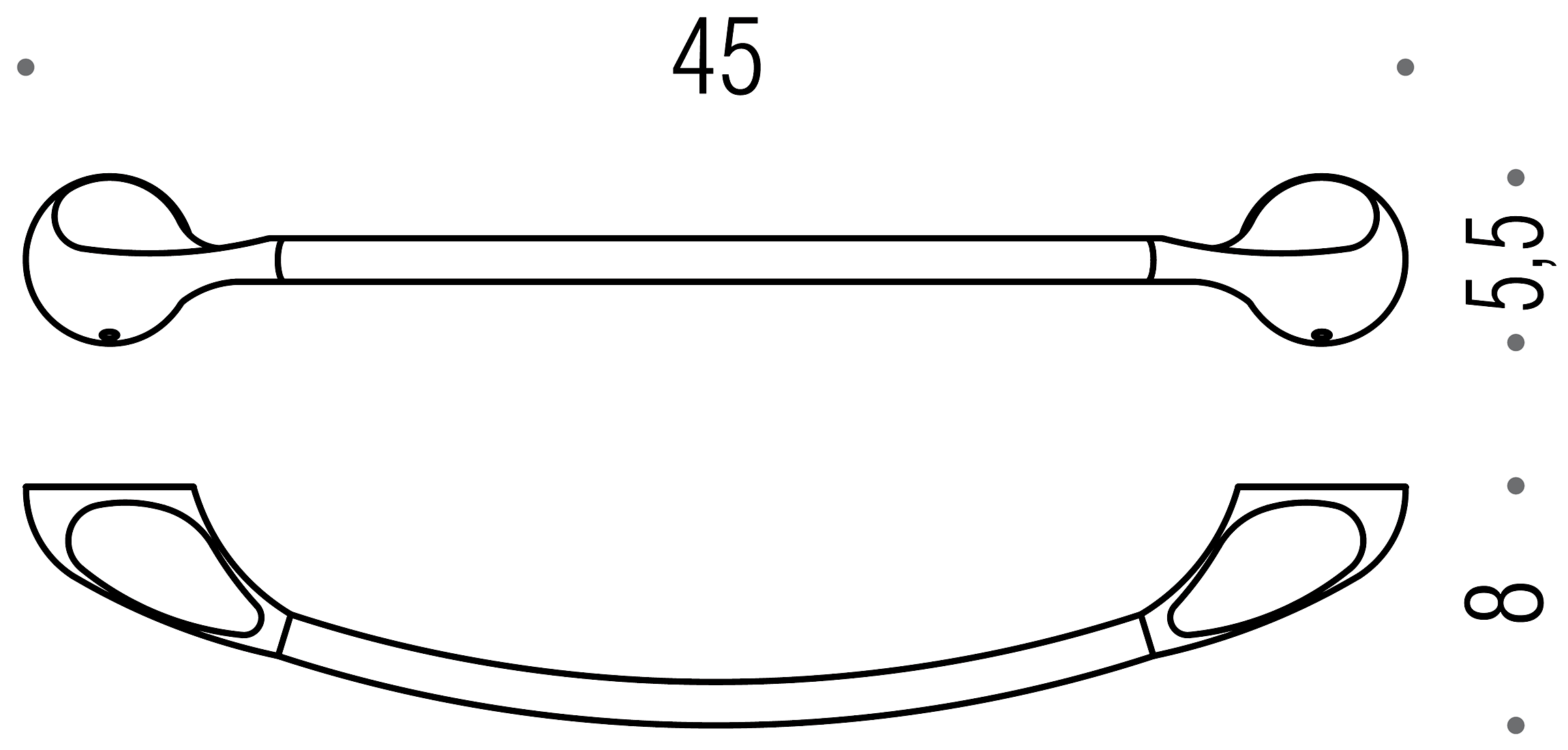 Colombo Melo B1209 Полотенцедержатель 45 см