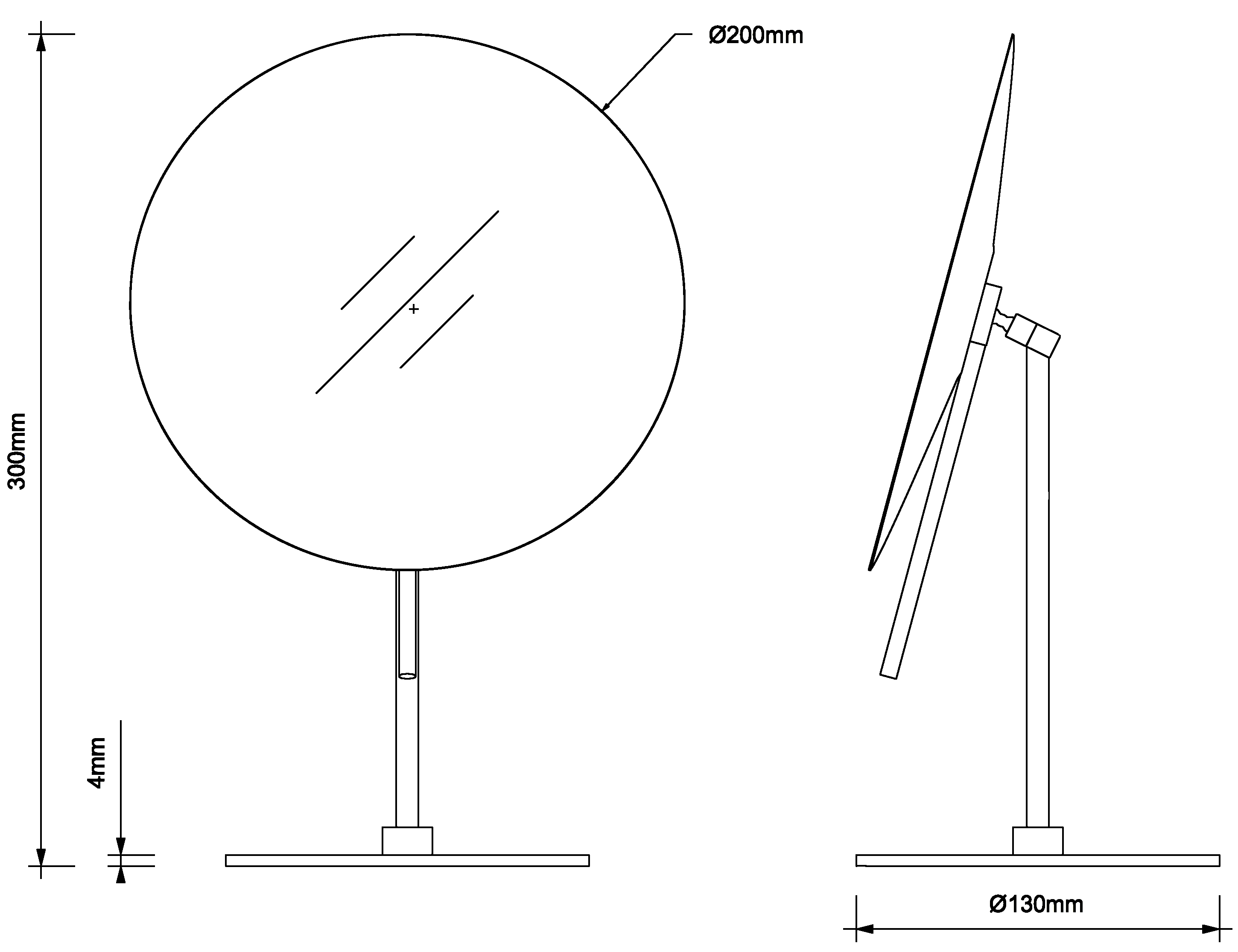 Decor Walther Round SPT71 0122500 Косметическое зеркало настольное 5X (хром)