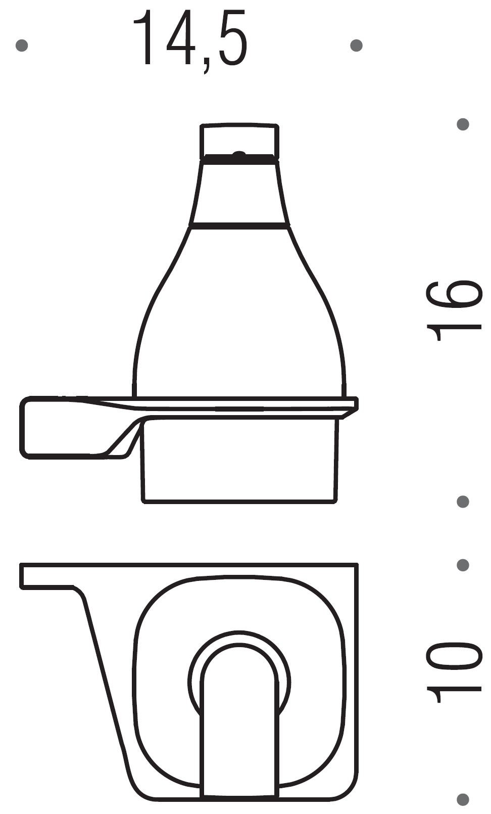 Colombo Alizé B9330D Диспенсер для жидкого мыла настенный (правый)