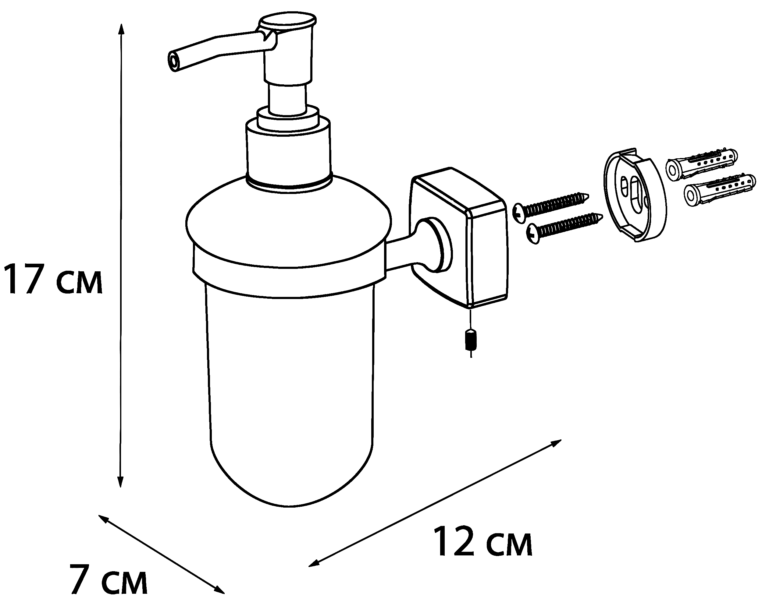 Fixsen Kvadro FX-61312 Диспенсер для жидкого мыла