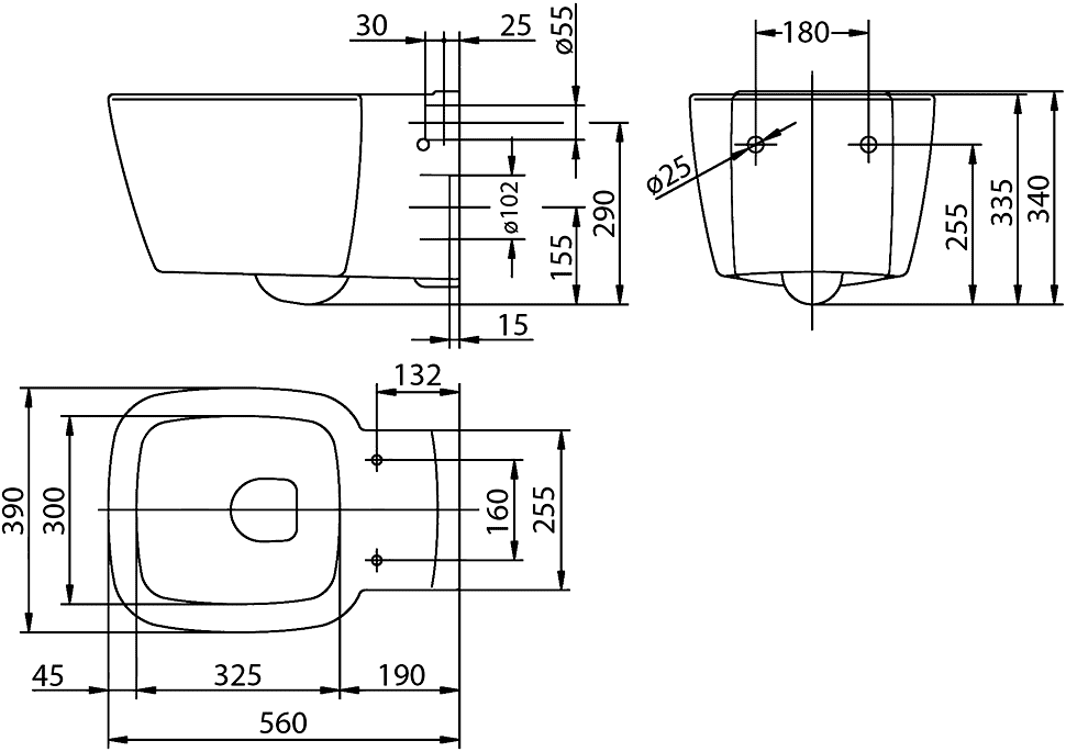 Gala Universal 11172/51570  Подвесной унитаз с сидением и крышкой SoftClose