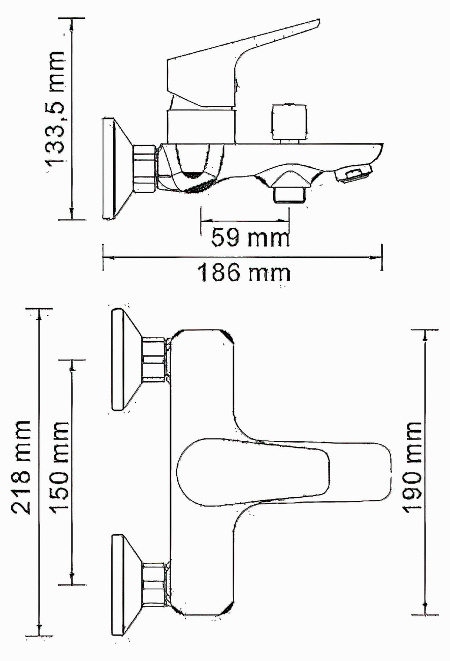 WasserKraft Lippe 4501 Смеситель для ванны