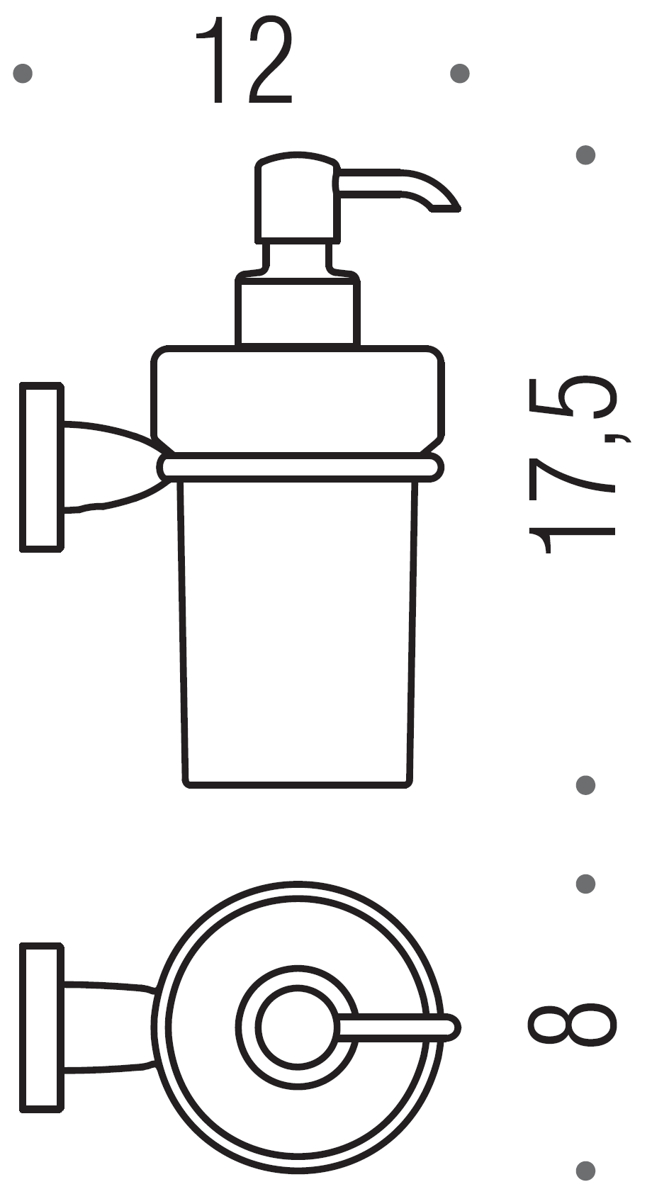 Colombo Basic B9332 Диспенсер для жидкого мыла настенный