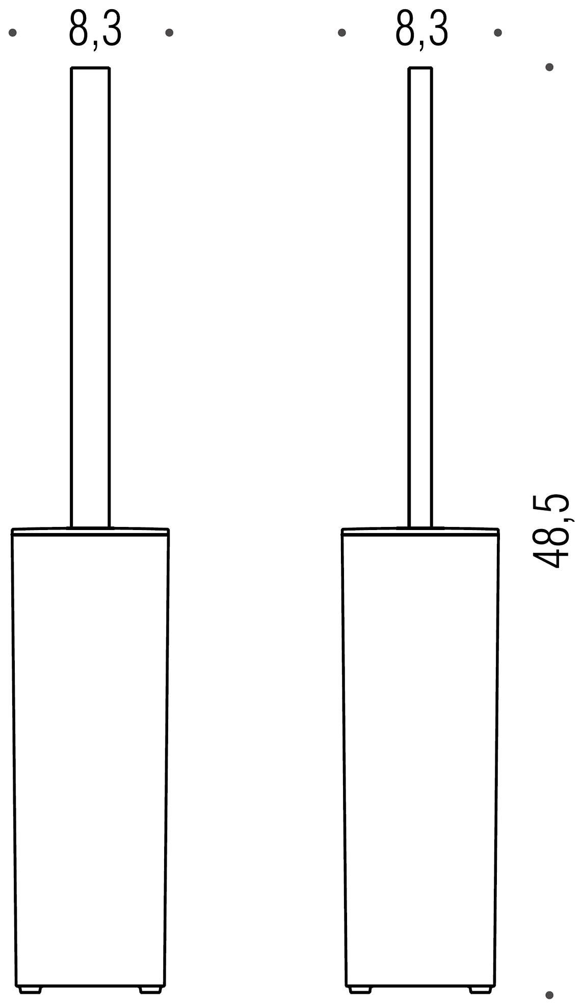 Colombo BasicQ B3706 Ёршик напольный (пластик)