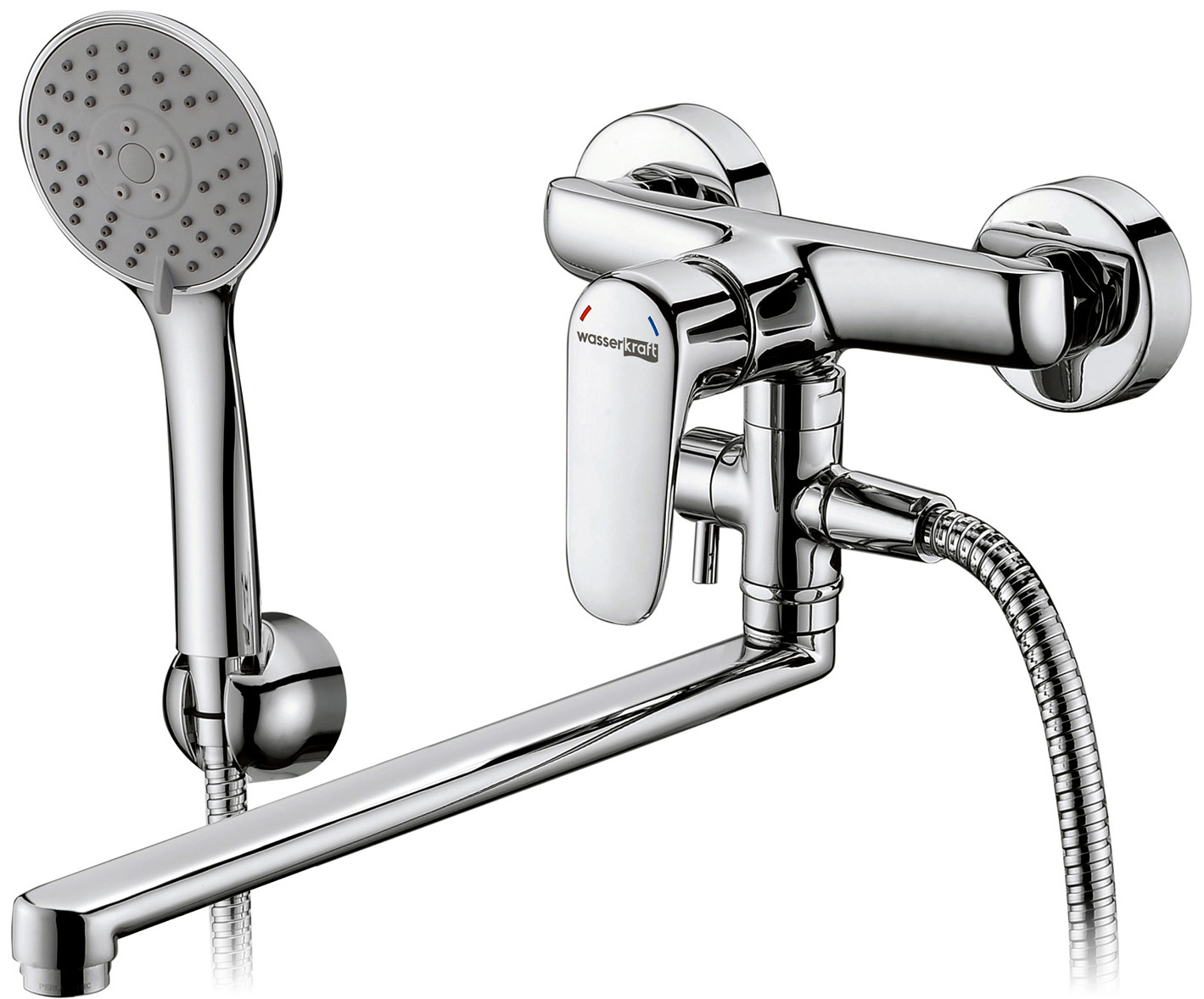 WasserKraft Vils 5602L Смеситель для ванны с длинным изливом