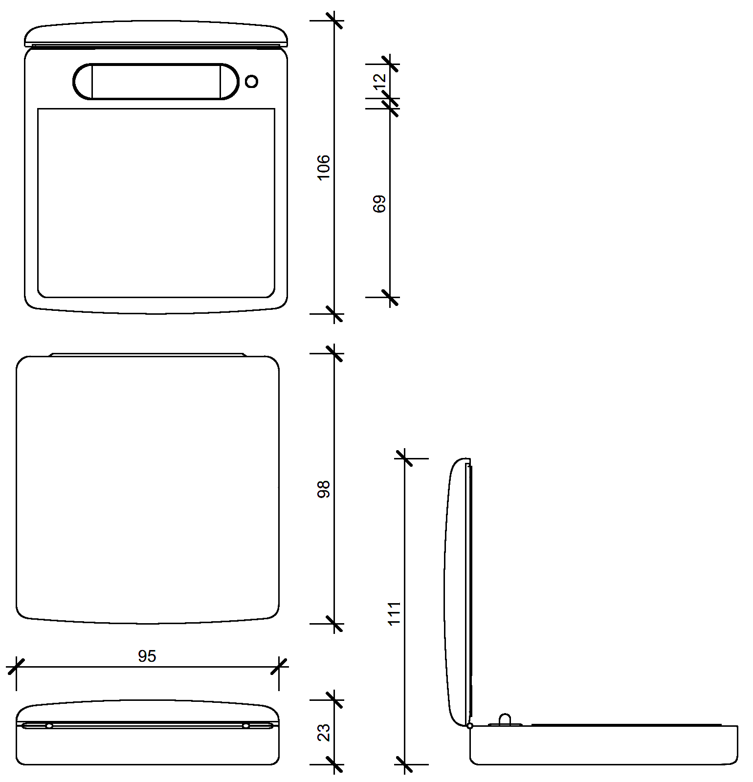 Decor Walther TS 1 0118400 Косметическое зеркало карманное 7x