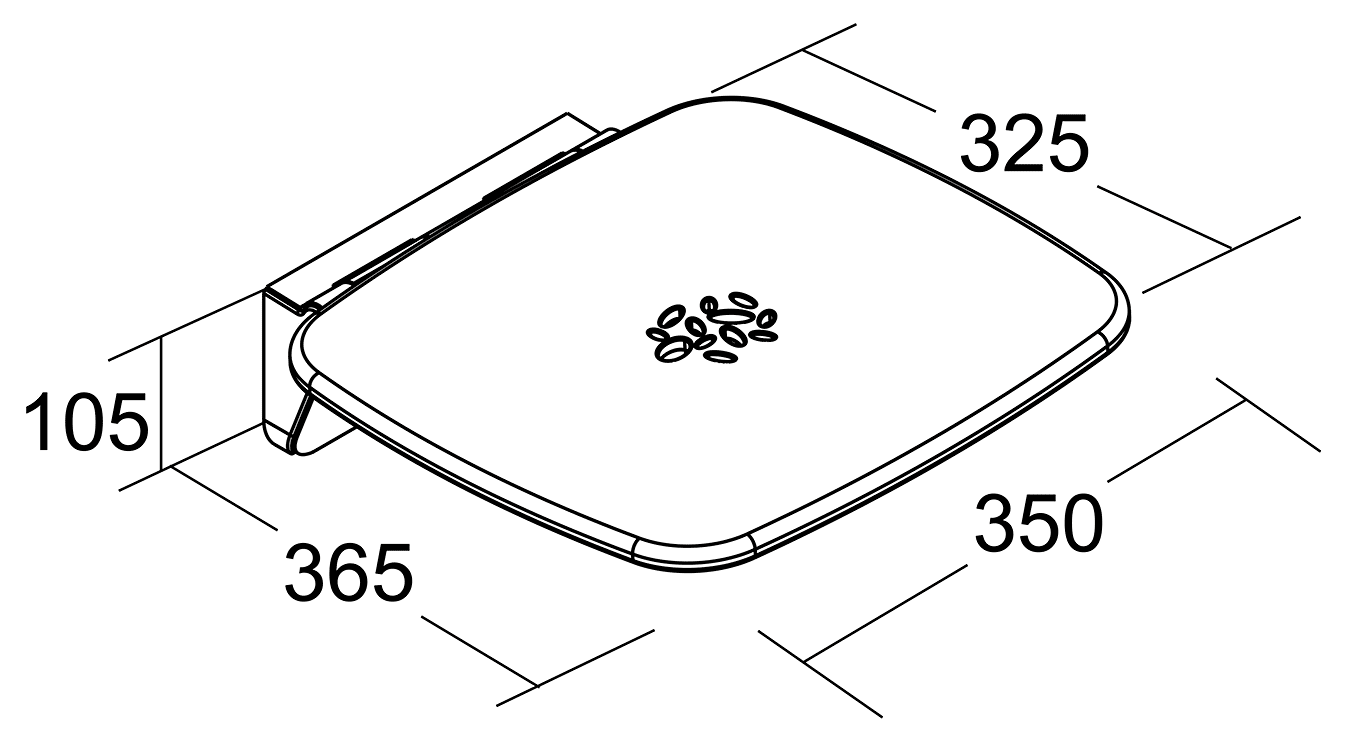 Colombo Design B9645 NE Откидное сиденье для душа (чёрный)