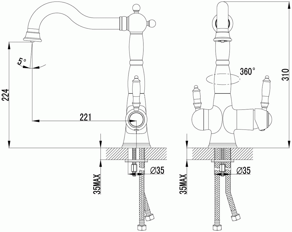 Lemark Comfort LM3065C Смеситель для кухни