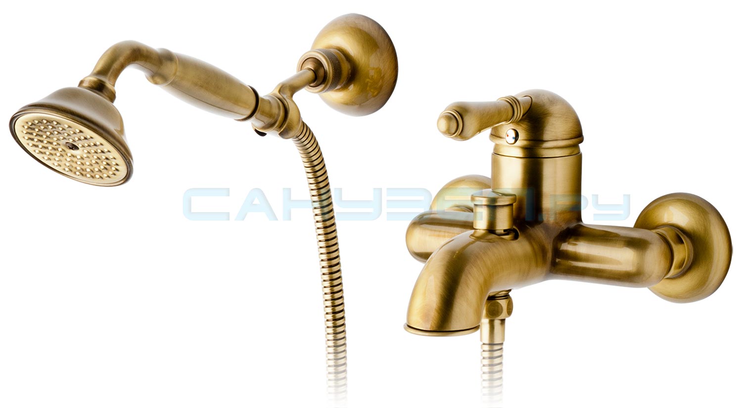 Nicolazzi El Capitan 3401BZ75  Смеситель для ванны с душем (бронза)