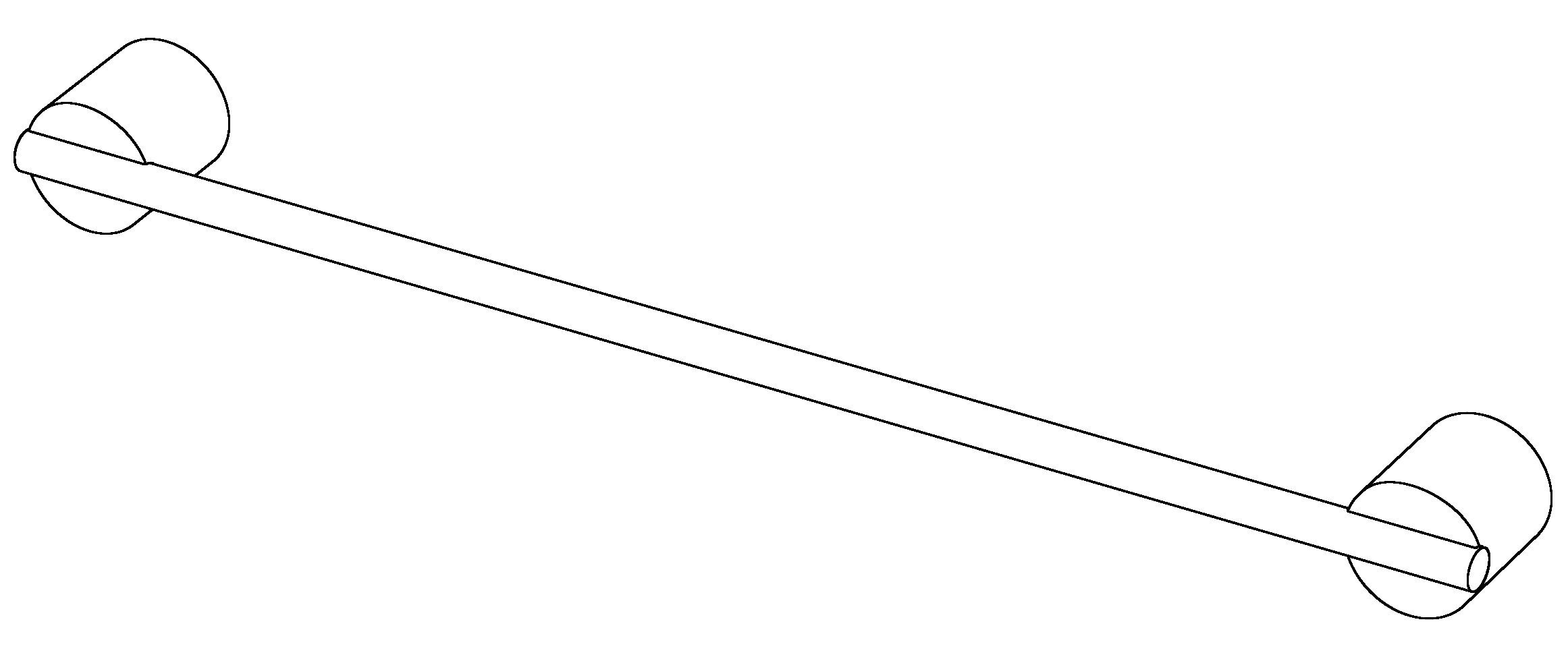 Decor Walther Stone HTE60 0975254 Полотенцедержатель 60см (белый/хром)